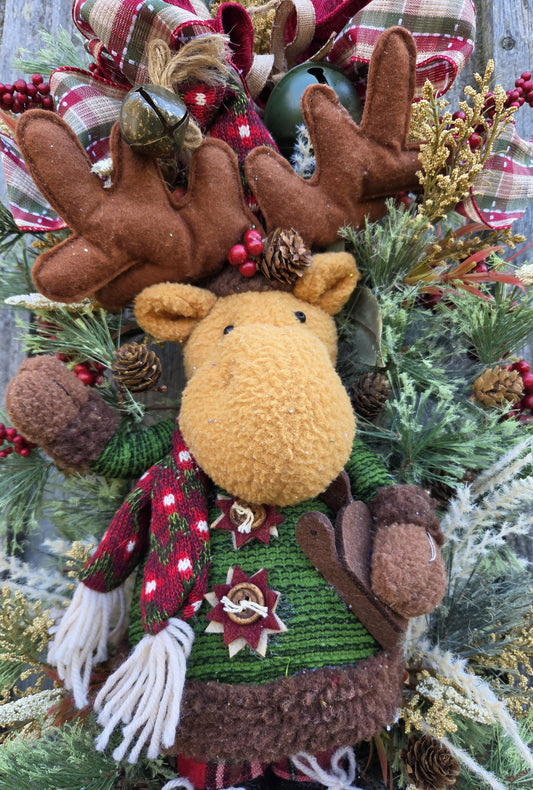 Whimsical Moose Holiday Swag