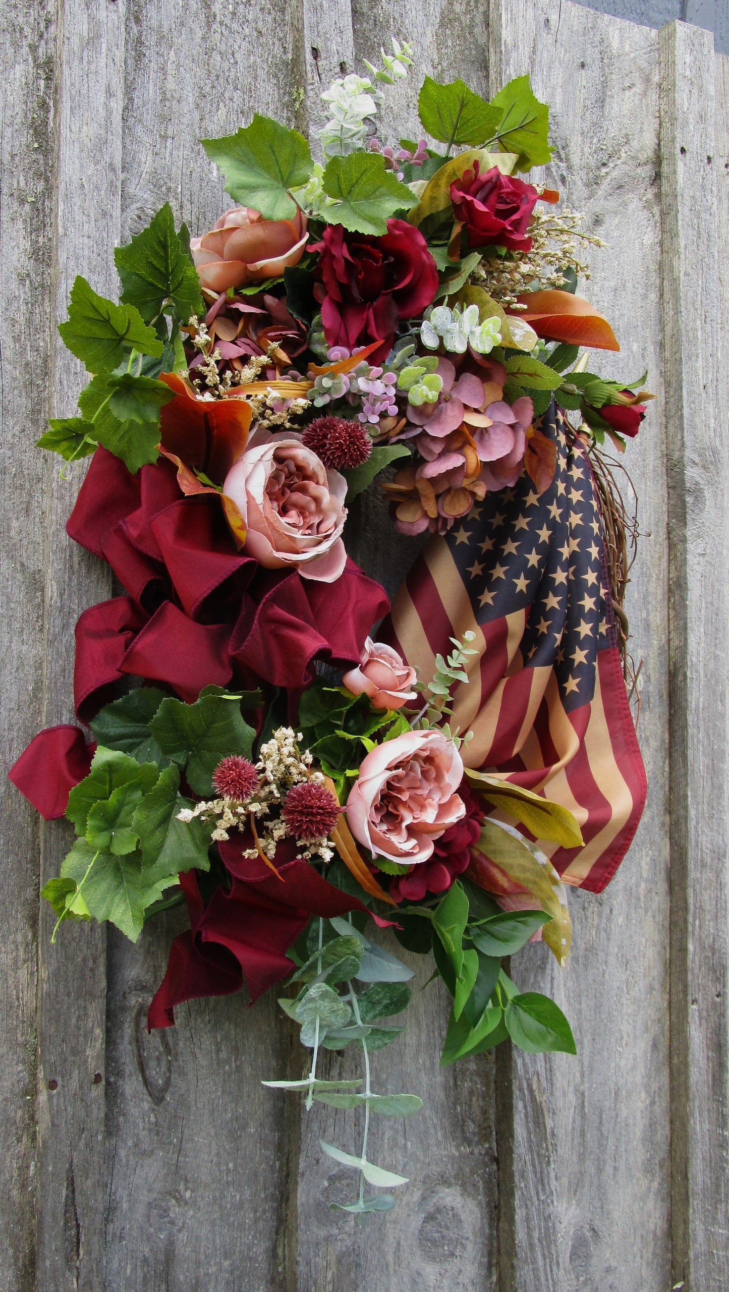Commonwealth Wreath with Tea Stained Flags