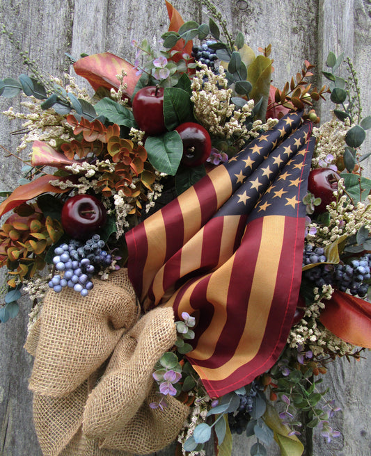 Commonwealth Wreath with Tea Stained Flags