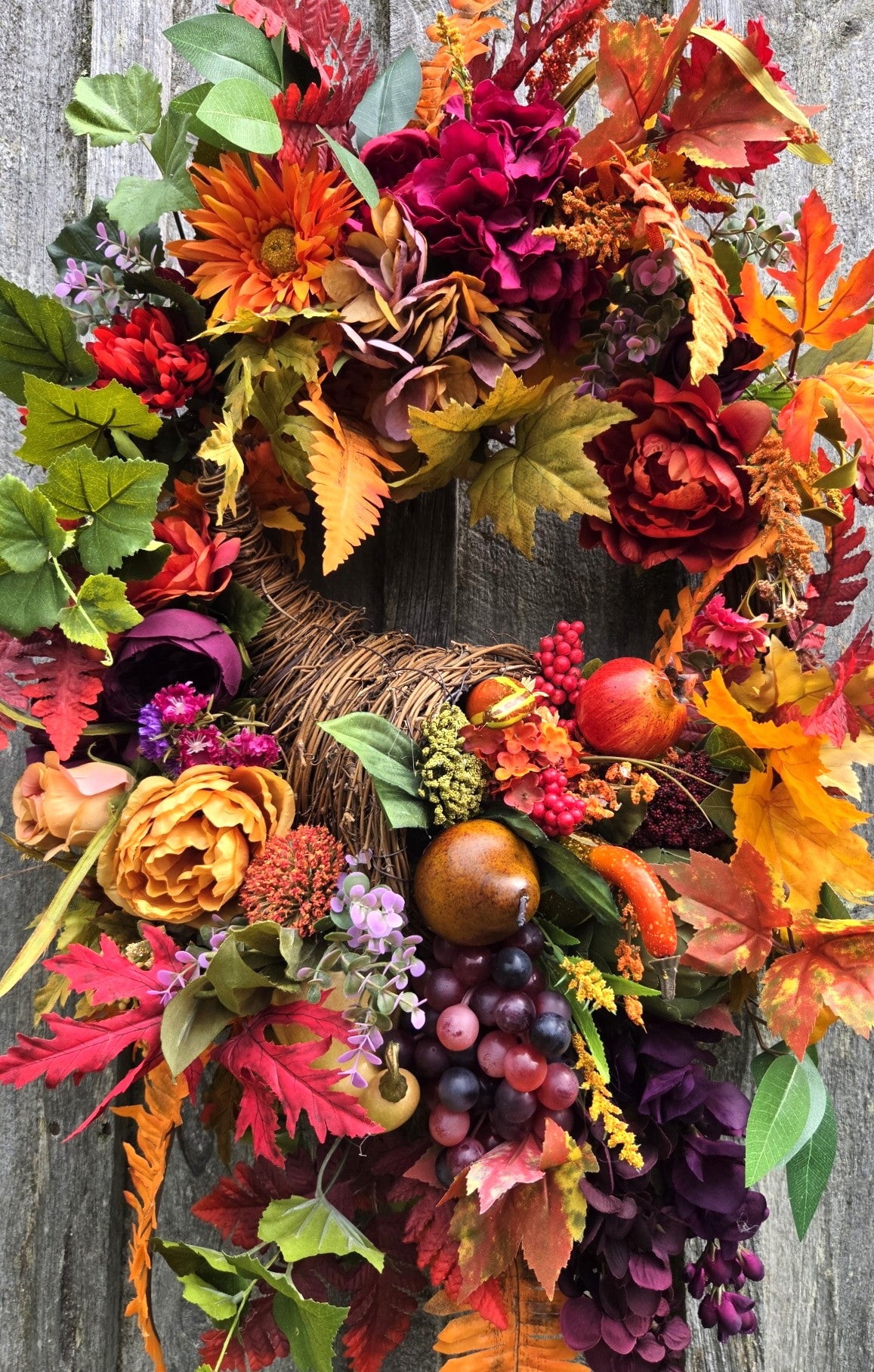 Bountiful Harvest Cornucopia Wreath