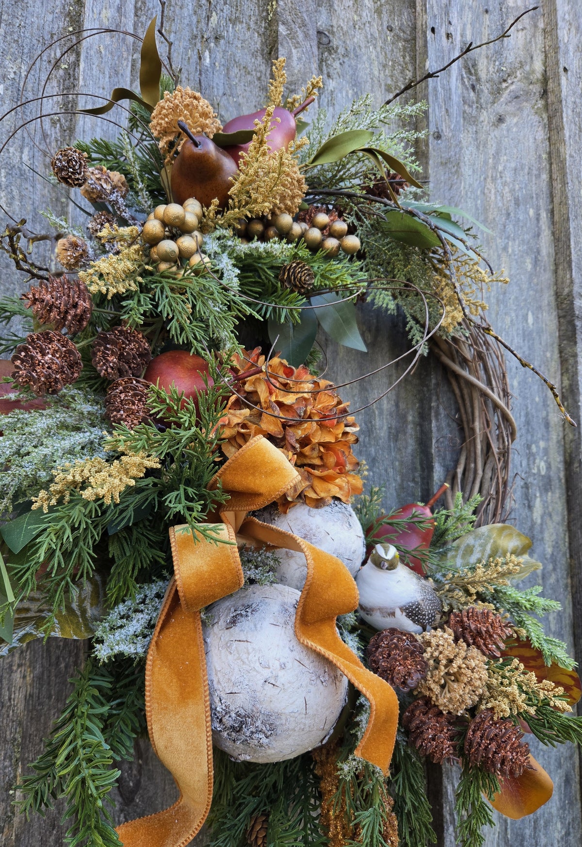 Partridge and Pear Holiday Wreath