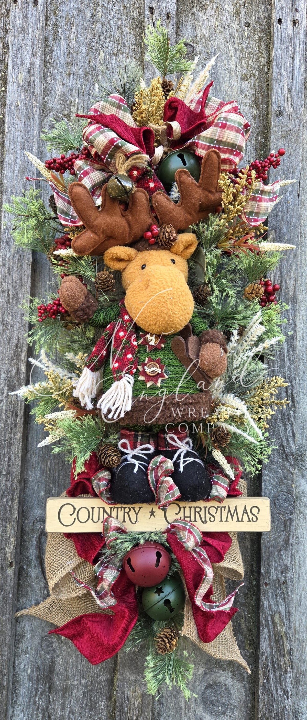 Whimsical Moose Holiday Swag