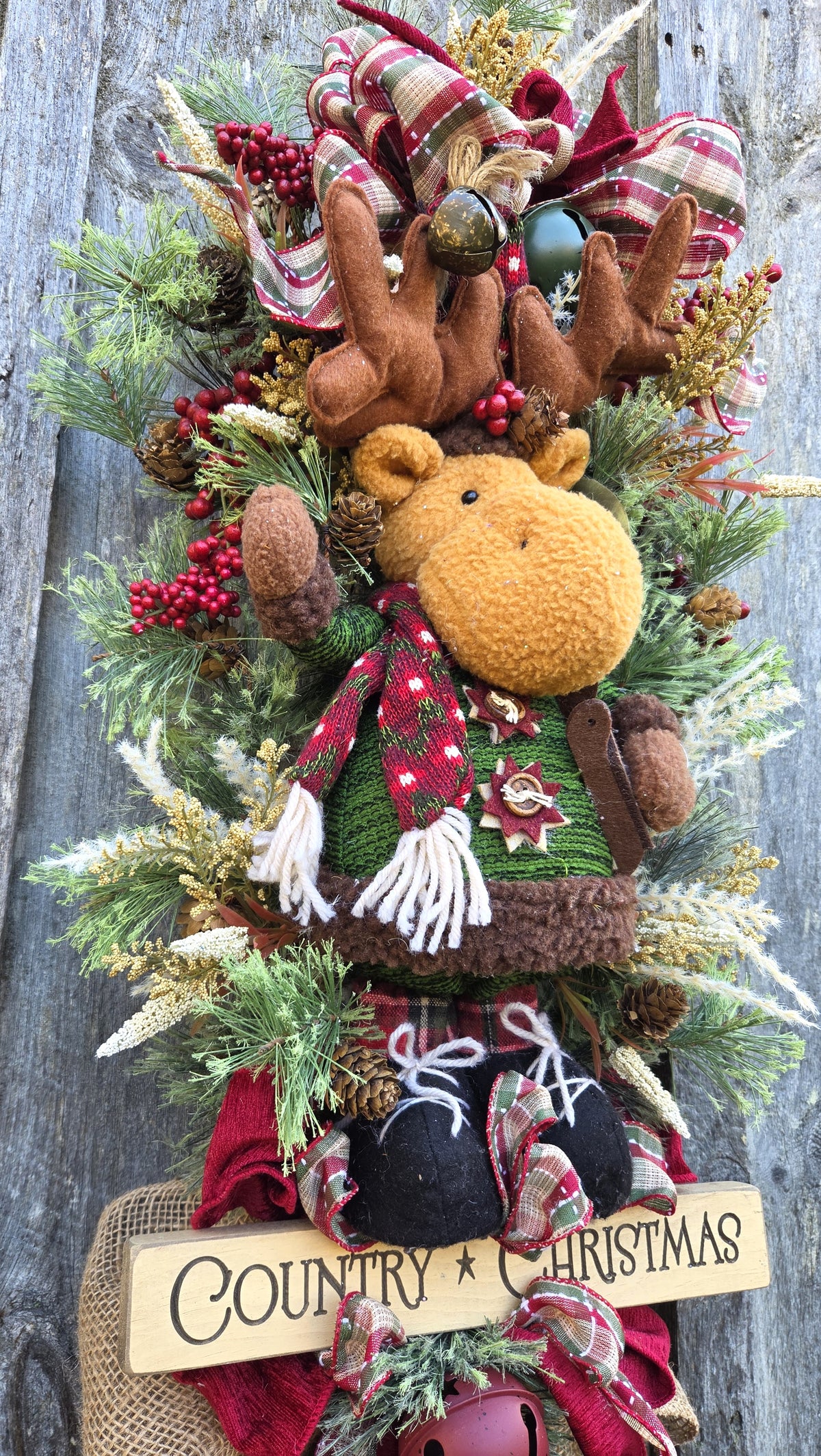 Whimsical Moose Holiday Swag
