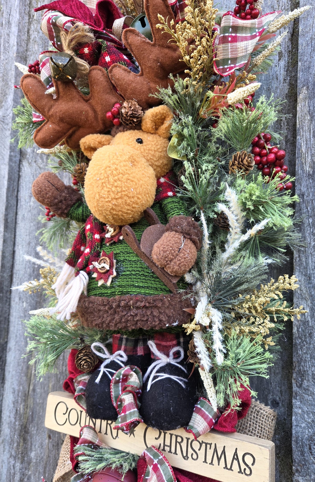 Whimsical Moose Holiday Swag