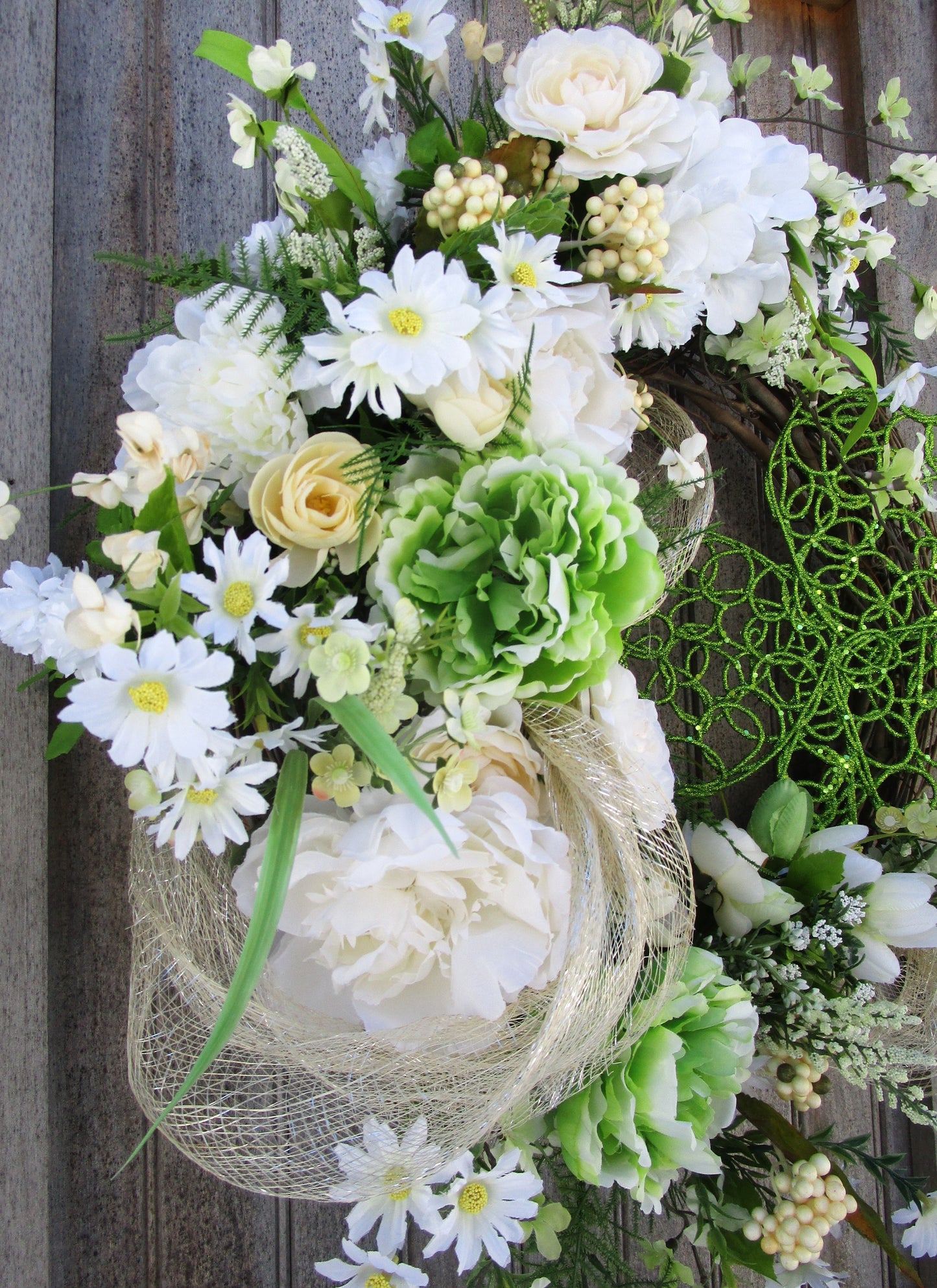 Elegant St Patrick's Day Shamrock Wreath