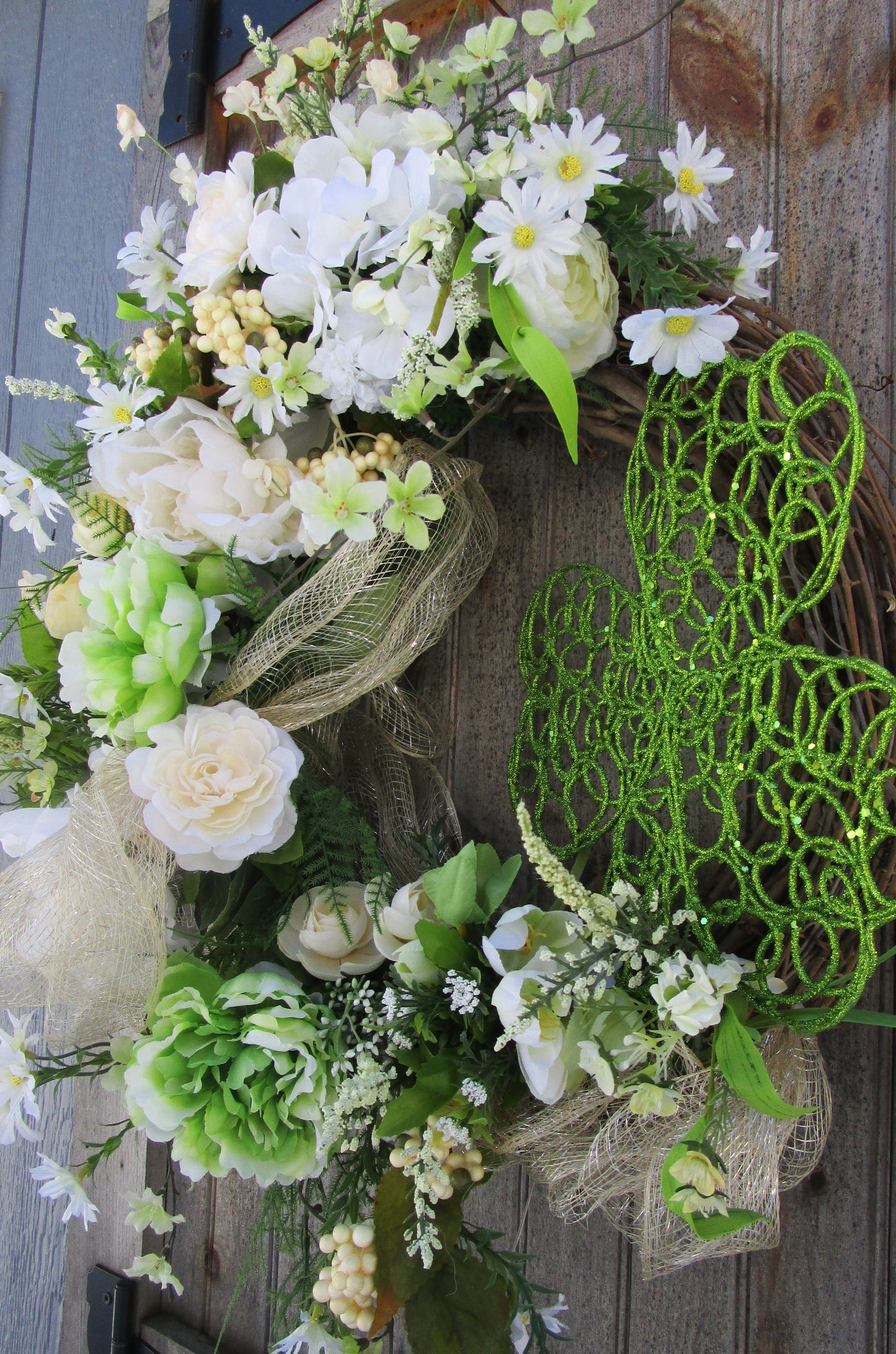Elegant St Patrick's Day Shamrock Wreath