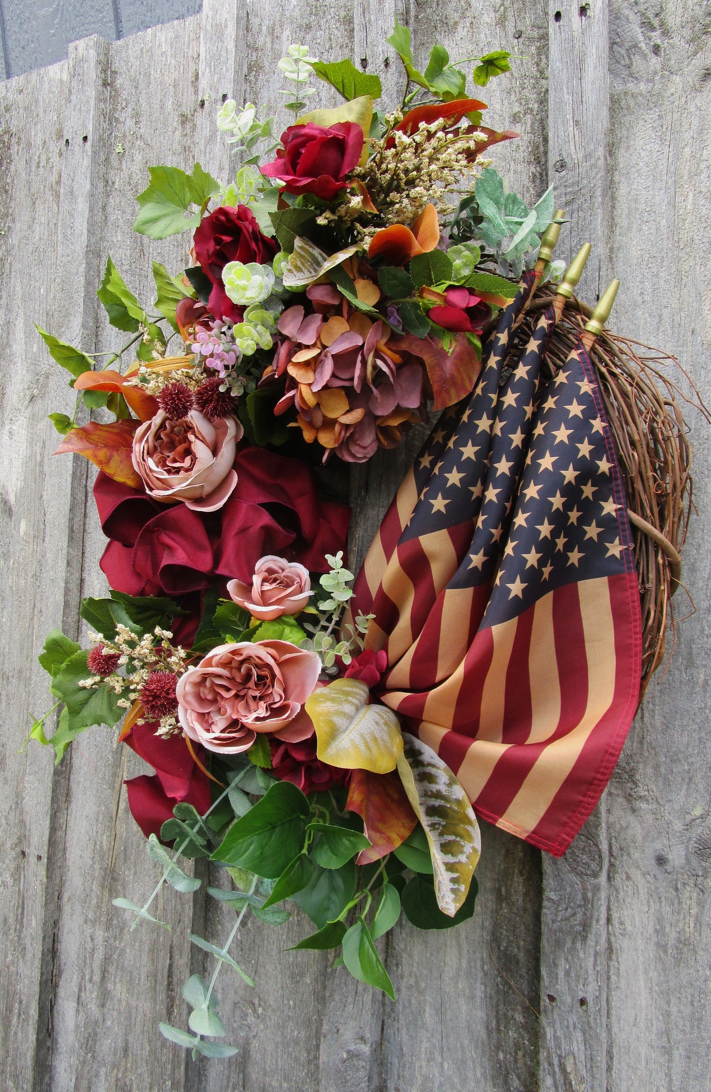 Commonwealth Wreath with Tea Stained Flags