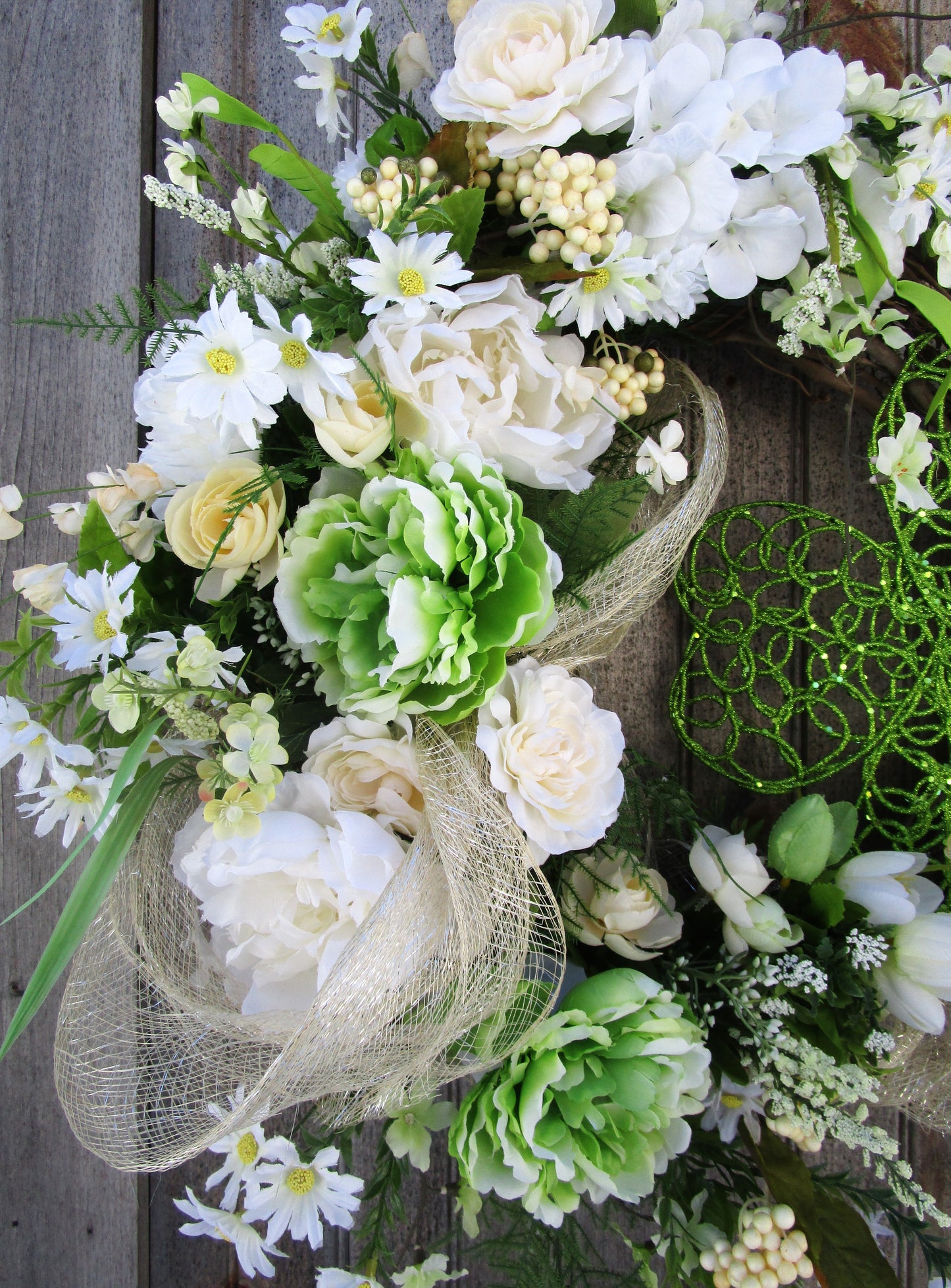 Elegant St Patrick's Day Shamrock Wreath