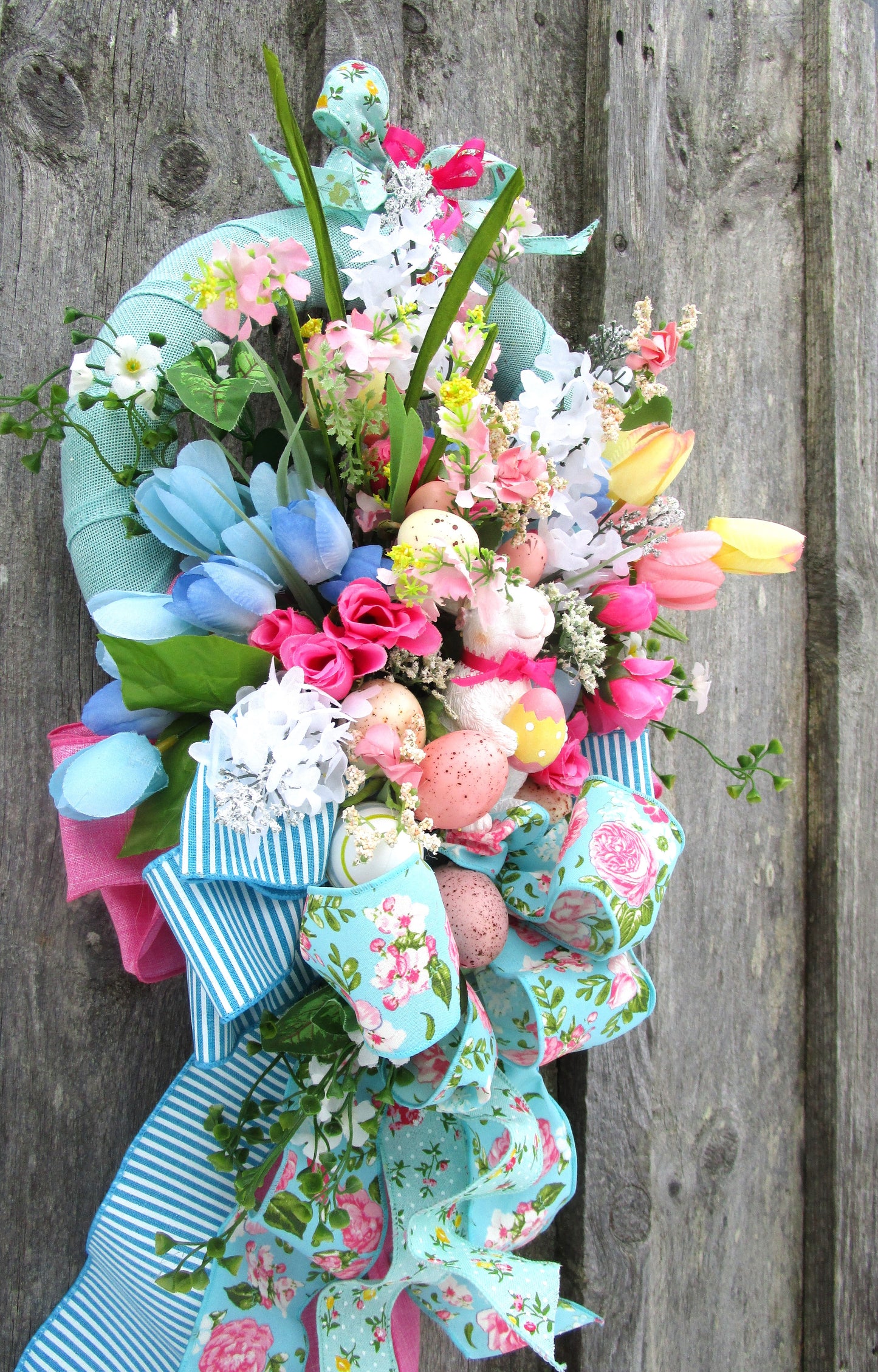 Spring Garden Bunny Wreath