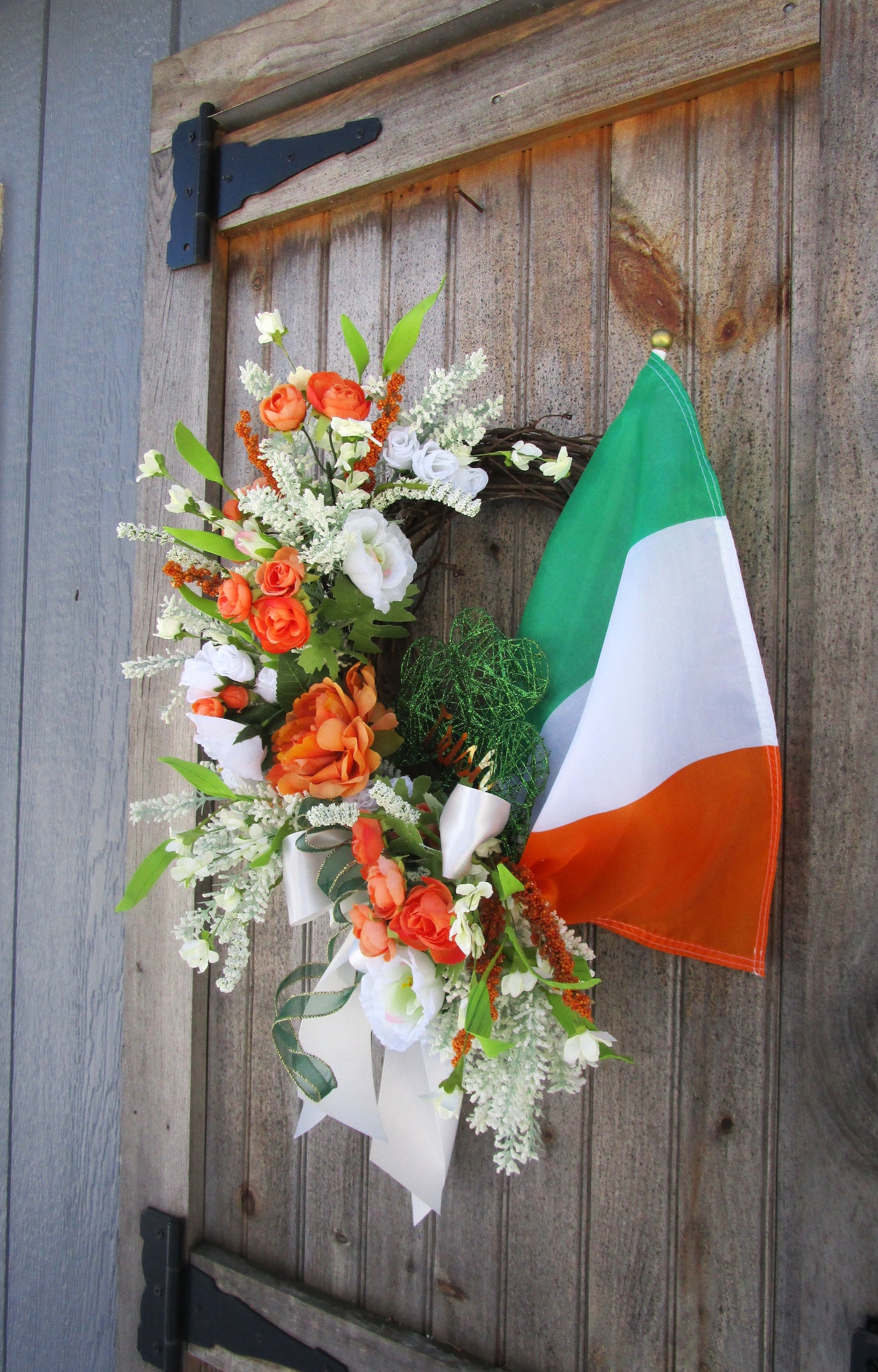 St Patrick's Day Wreath with Flag of Ireland
