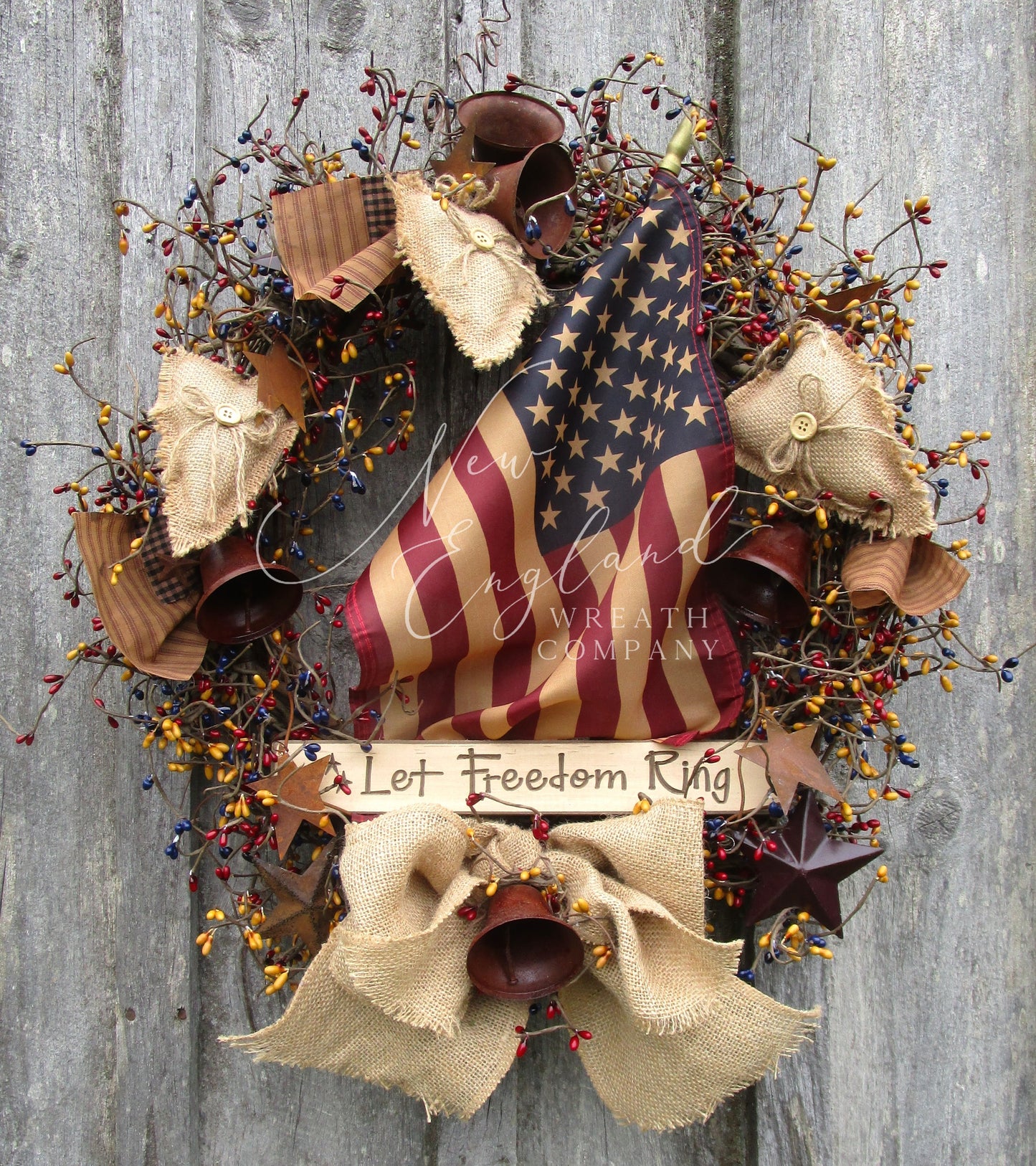 “Let Freedom Ring” Patriotic Wreath