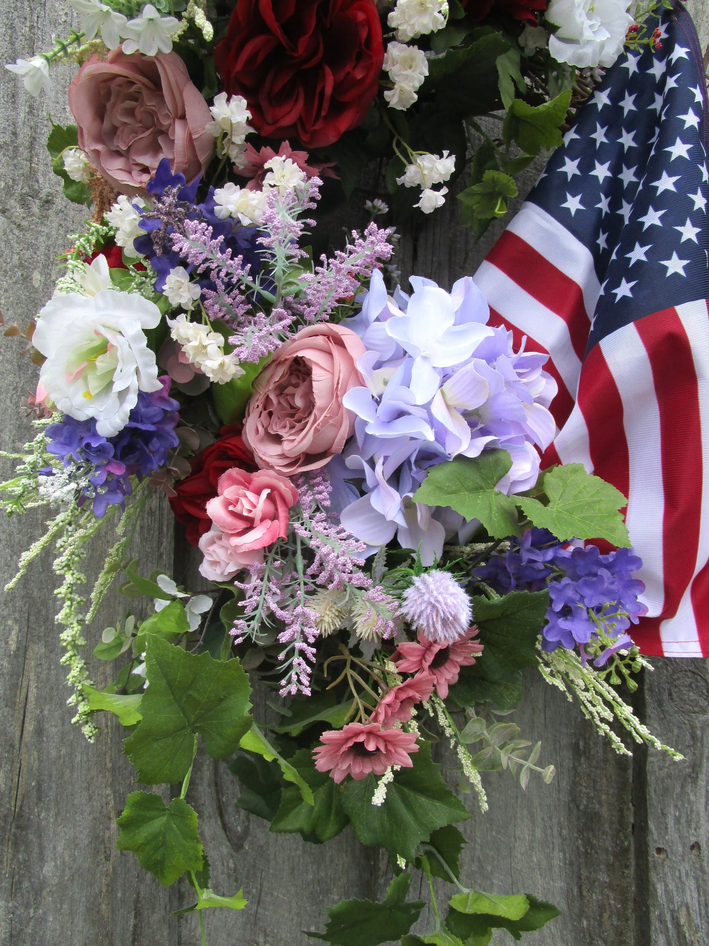 Patriotic Victorian Garden Wreath