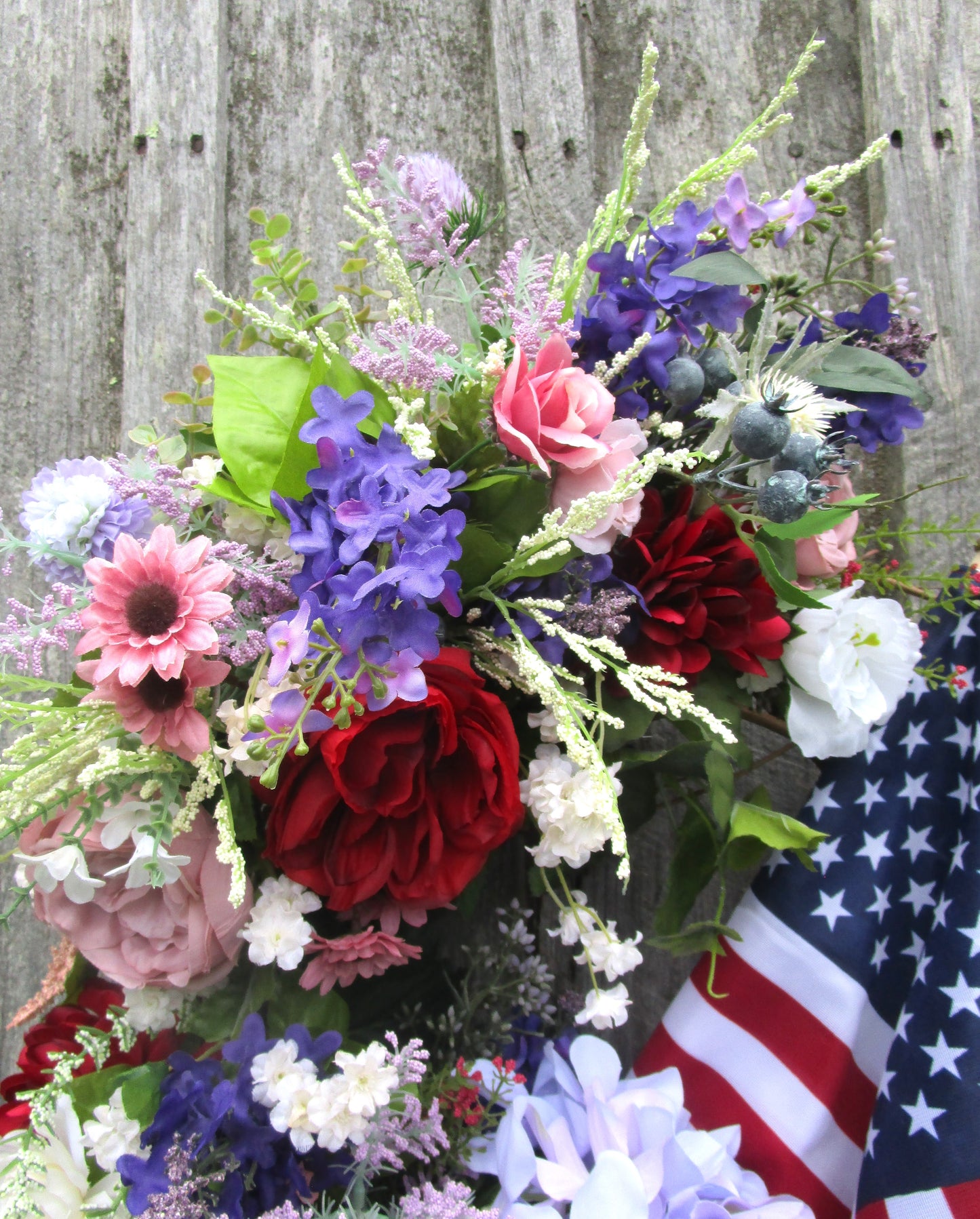 Patriotic Victorian Garden Wreath