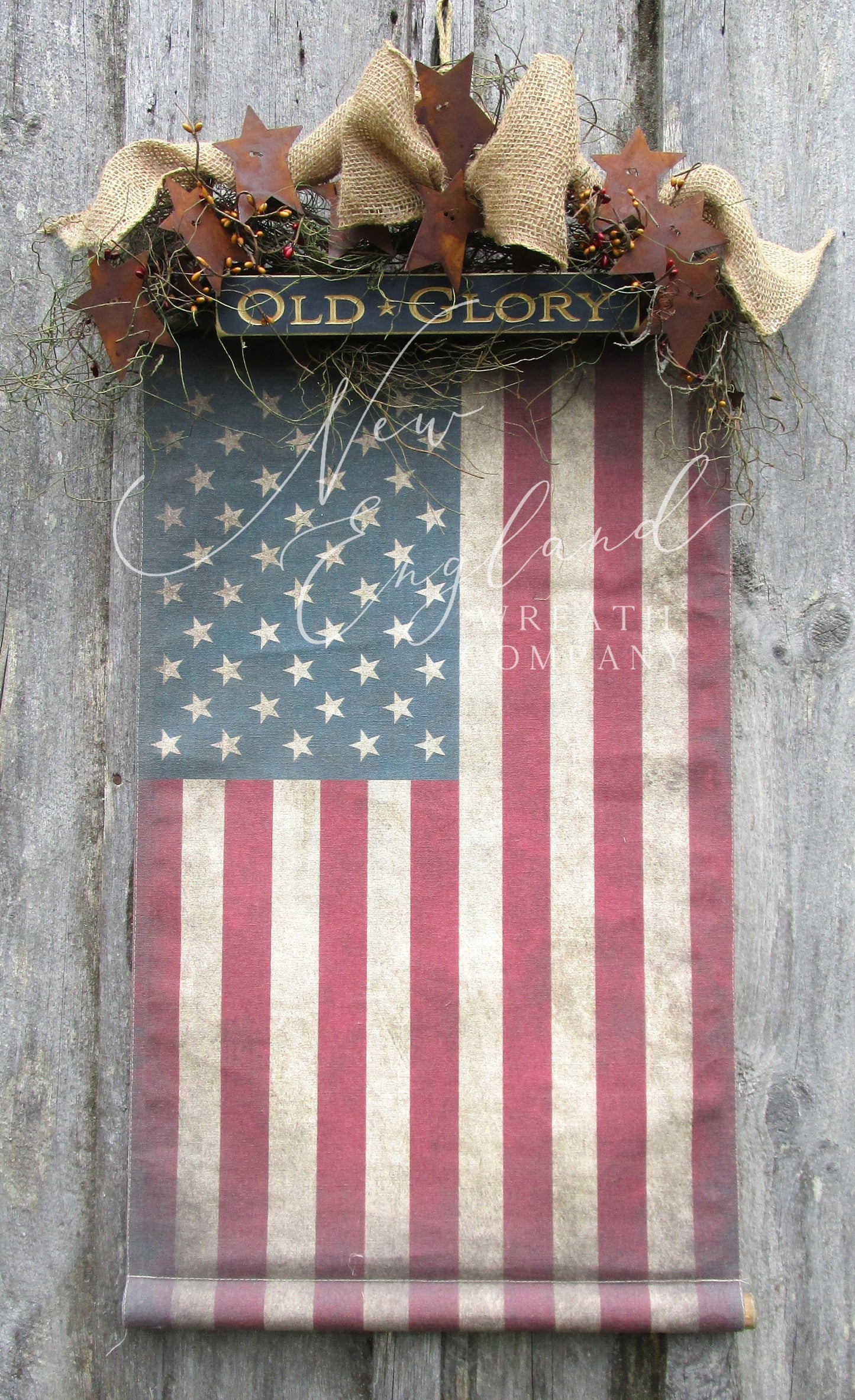 Primitive Flag Indoor Wall Hanger