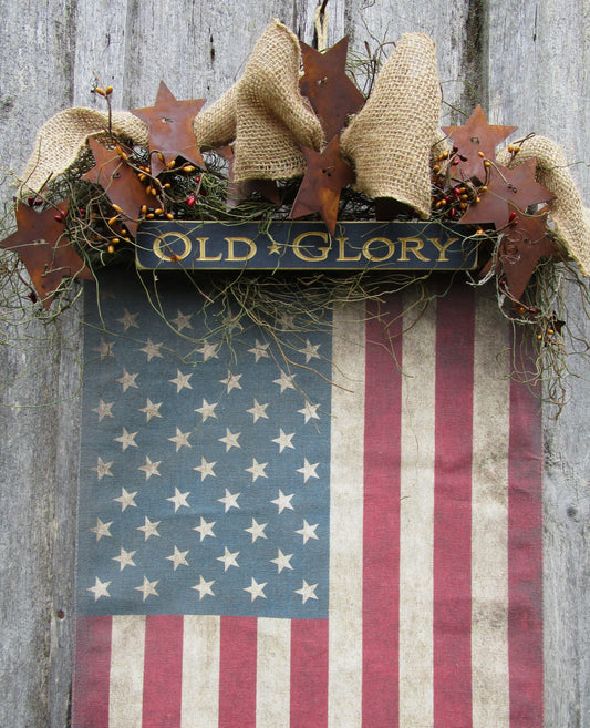 Primitive Flag Indoor Wall Hanger