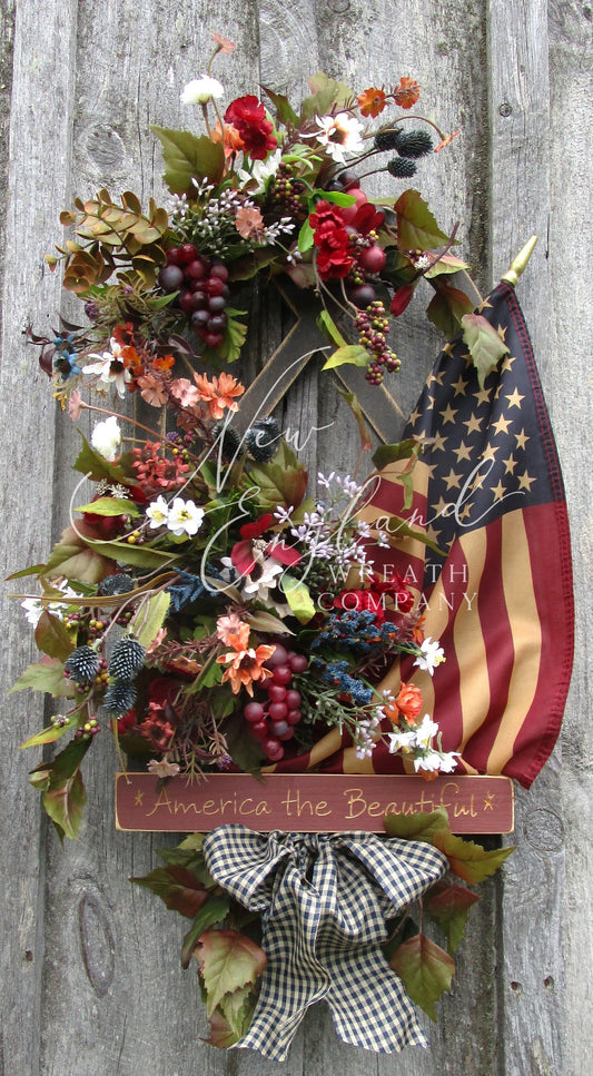 "America the Beautiful" Patriotic Wreath