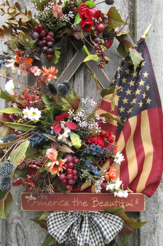 "America the Beautiful" Patriotic Wreath