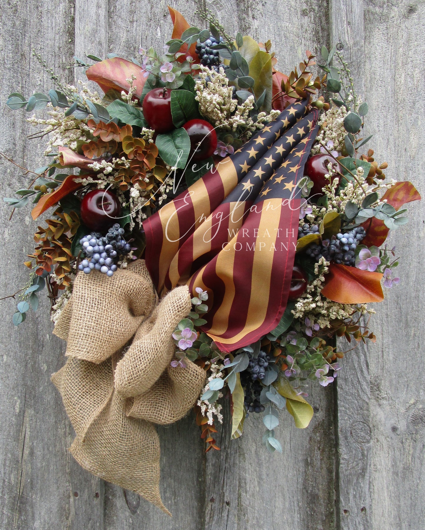 Commonwealth Wreath with Tea Stained Flags