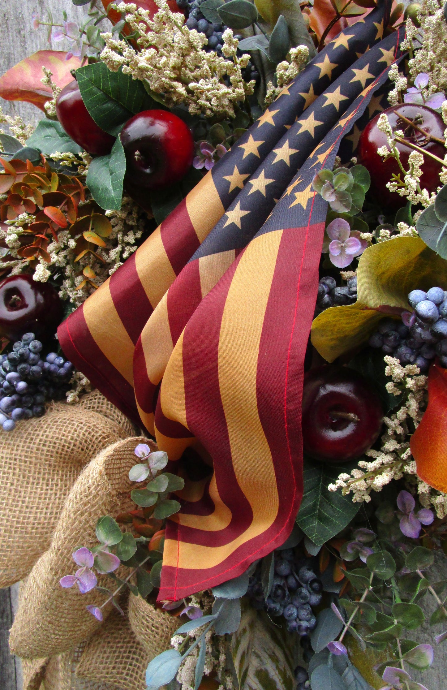 Commonwealth Wreath with Tea Stained Flags